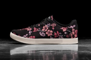 Black Pink Nobull Cherry Blossom Canvas | 85104-HGPN