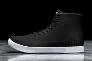 Black White Nobull High-Top Canvas | 81495-VRKZ