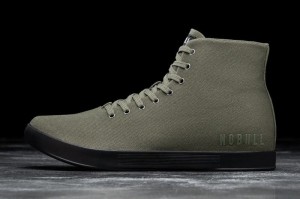 Dark Green Black Nobull High-Top Canvas | 24097-PERX