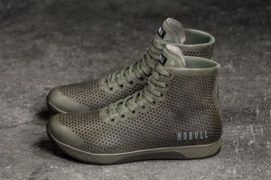 Green Nobull High-Top Moss Leather | 04561-CAKE