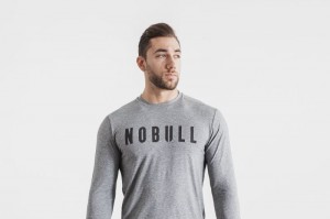 Grey Nobull Long Sleeve | 16584-KQDM