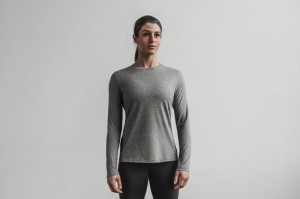 Grey Nobull Long Sleeve | 58714-GXOE