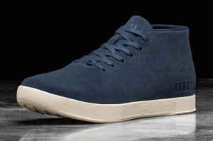 Navy White Nobull Suede Mid | 96384-DMBY