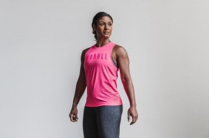 Pink Nobull High-Neck Neon | 17384-GNIJ