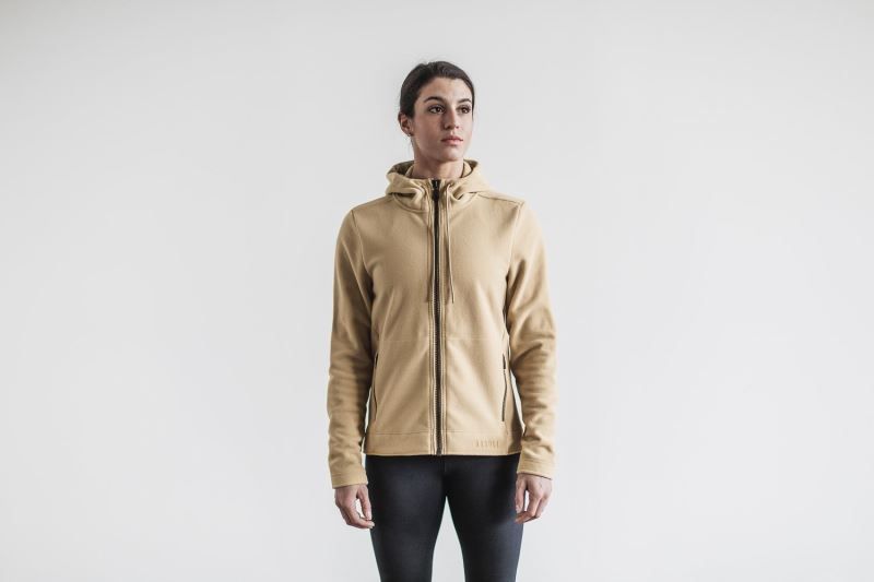 Beige Nobull Arctic Zip-Up | 36750-PQXJ