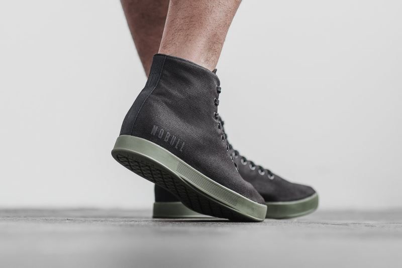 Black Dark Green Nobull High-Top Canvas | 78546-YKTV