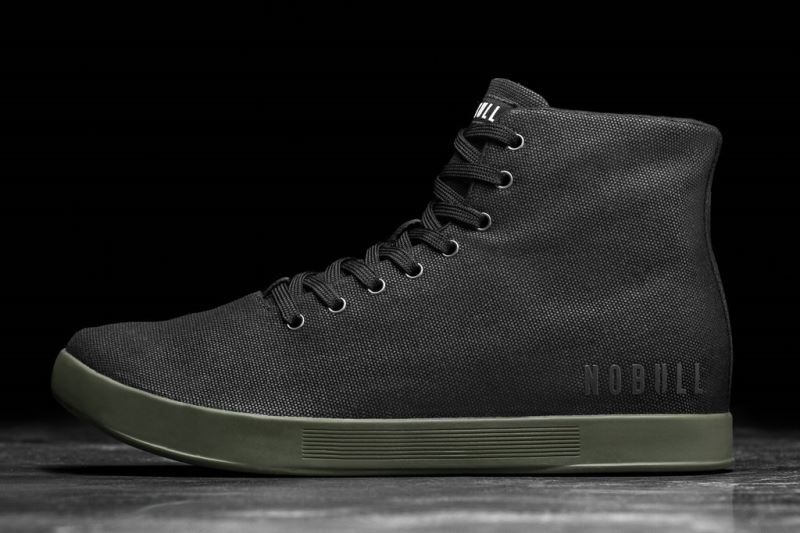 Black Dark Green Nobull High-Top Canvas | 78546-YKTV