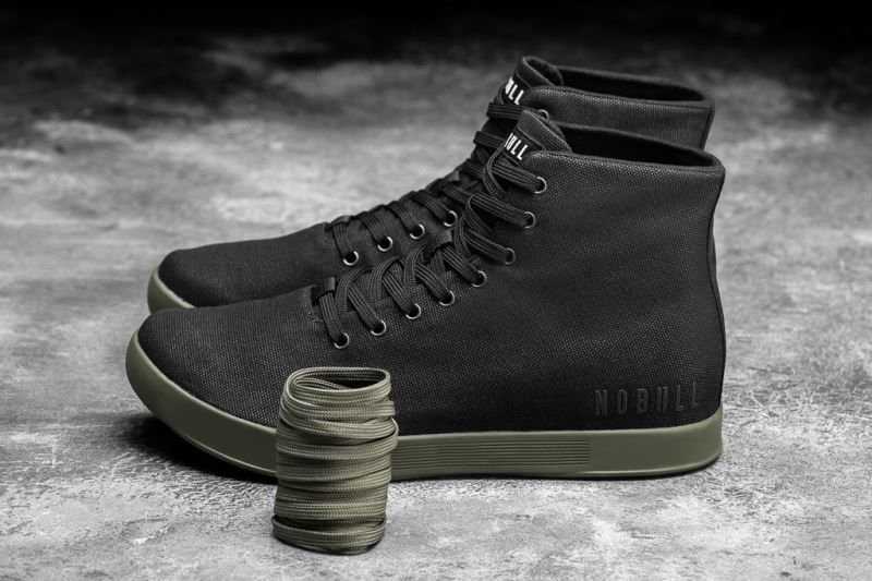 Black Dark Green Nobull High-Top Canvas | 78546-YKTV