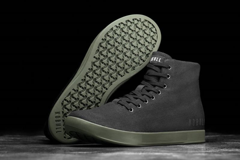 Black Dark Green Nobull High-Top Canvas | 78546-YKTV