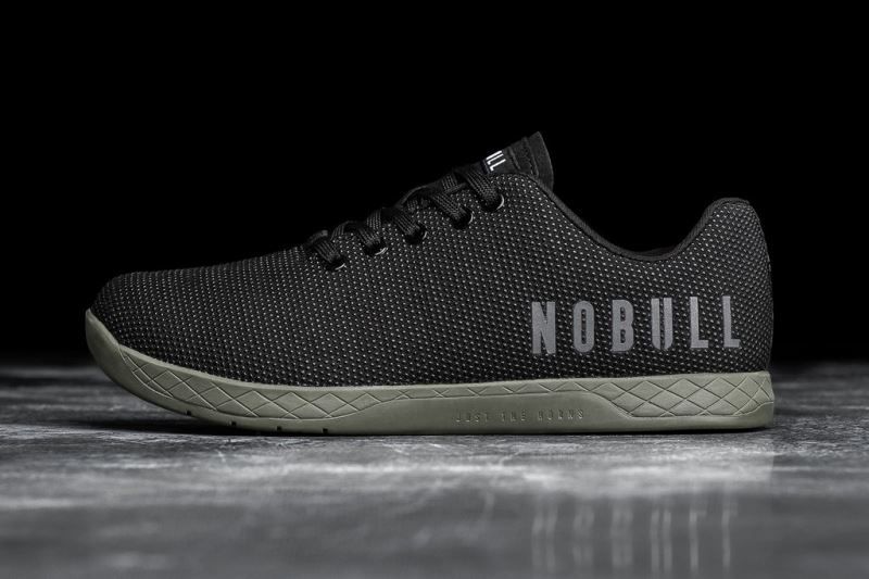 Black Dark Green Nobull Low-Top | 39468-ZLFX