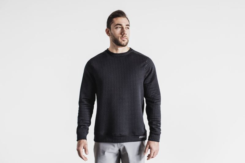 Black Nobull Quilted Crew | 56138-ZCPU