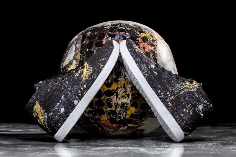 Black Nobull Splatter Canvas Mid | 21789-GNDC