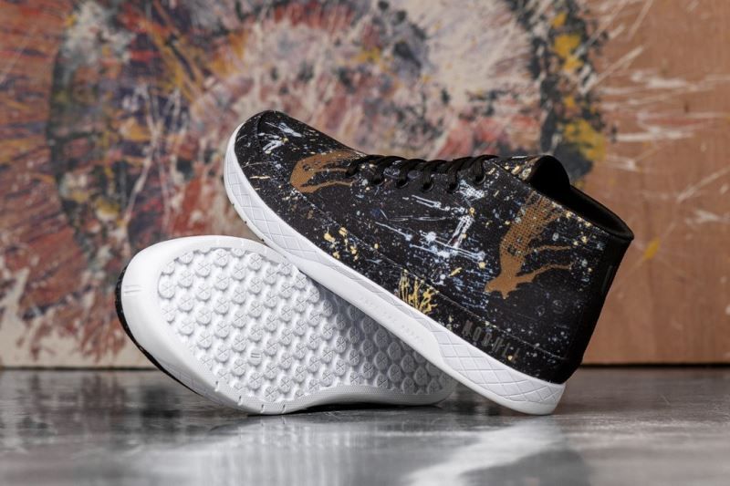 Black Nobull Splatter Canvas Mid | 21789-GNDC