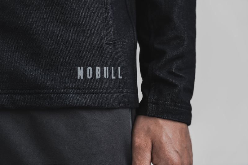 Black Nobull Twill Zip-Up | 19846-FXHK