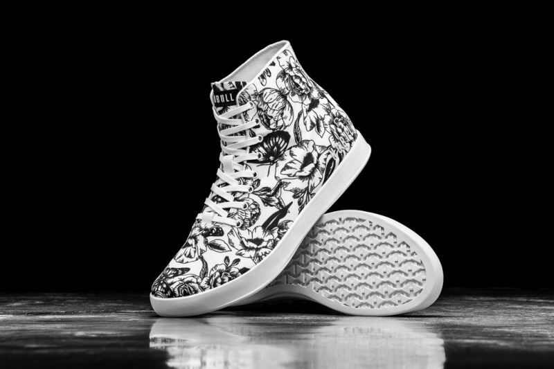 Black White Nobull High-Top Butterfly Canvas | 72839-MJCV