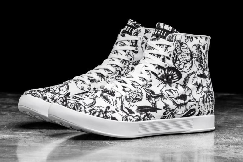 Black White Nobull High-Top Butterfly Canvas | 72839-MJCV