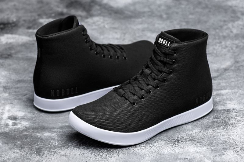 Black White Nobull High-Top Canvas | 05317-DBFP