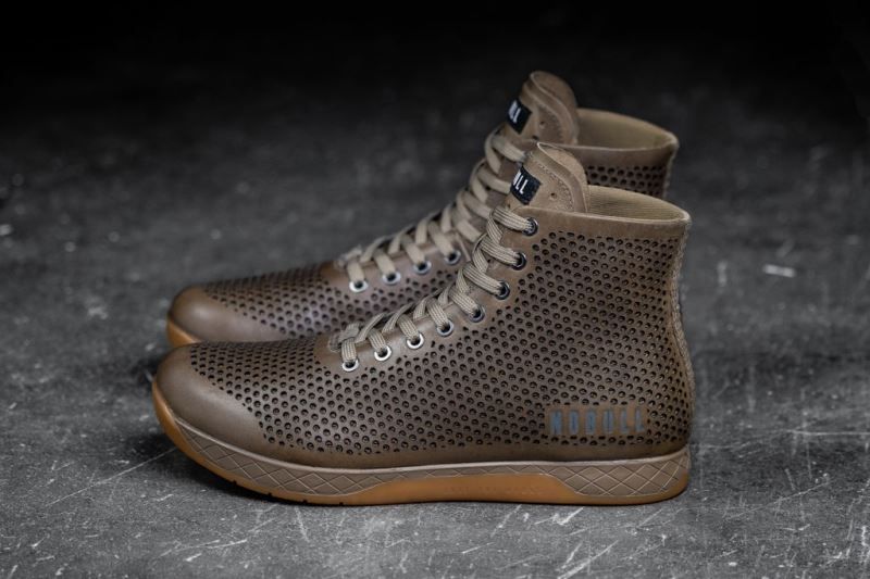 Brown Nobull High-Top Leather | 26834-KSOJ