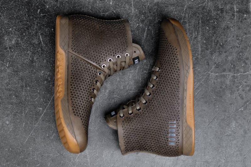 Brown Nobull High-Top Leather | 26834-KSOJ