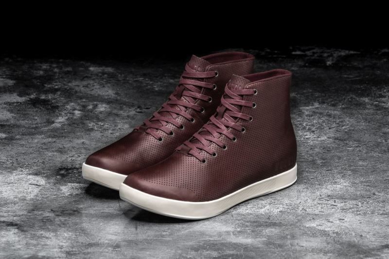 Burgundy Nobull High-Top Leather | 29036-YMJZ