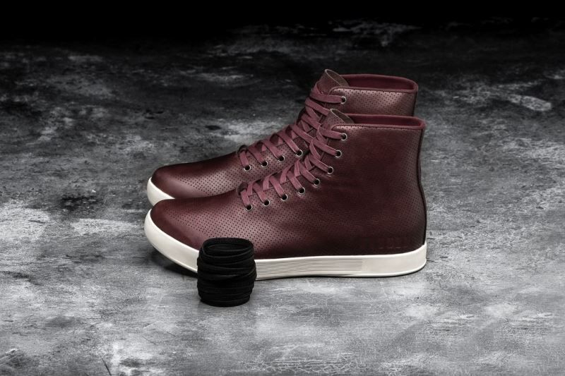 Burgundy Nobull High-Top Leather | 29036-YMJZ