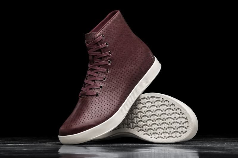 Burgundy Nobull High-Top Leather | 29036-YMJZ