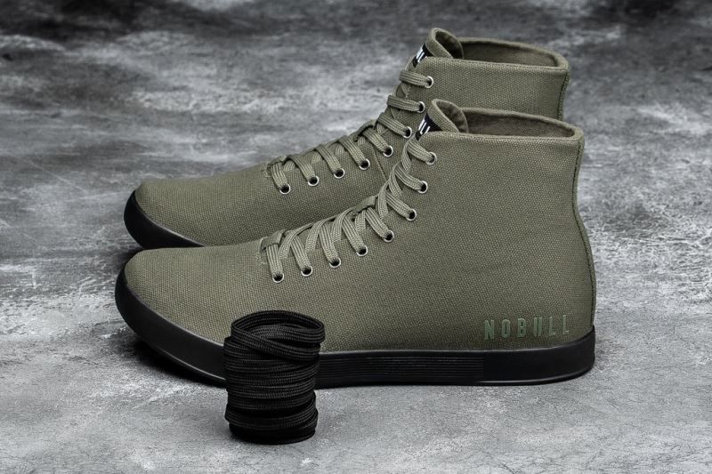 Dark Green Black Nobull High-Top Canvas | 40957-EMHT