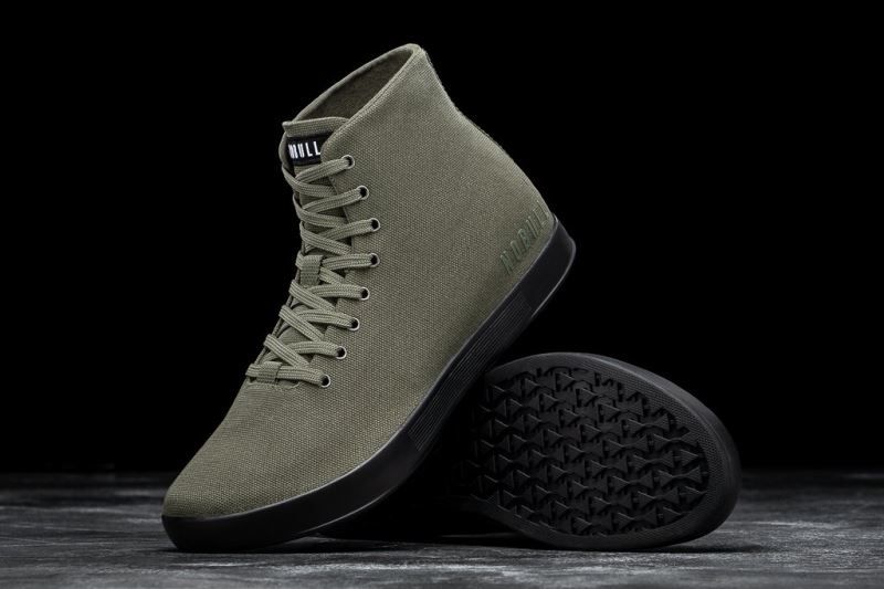 Dark Green Black Nobull High-Top Canvas | 40957-EMHT