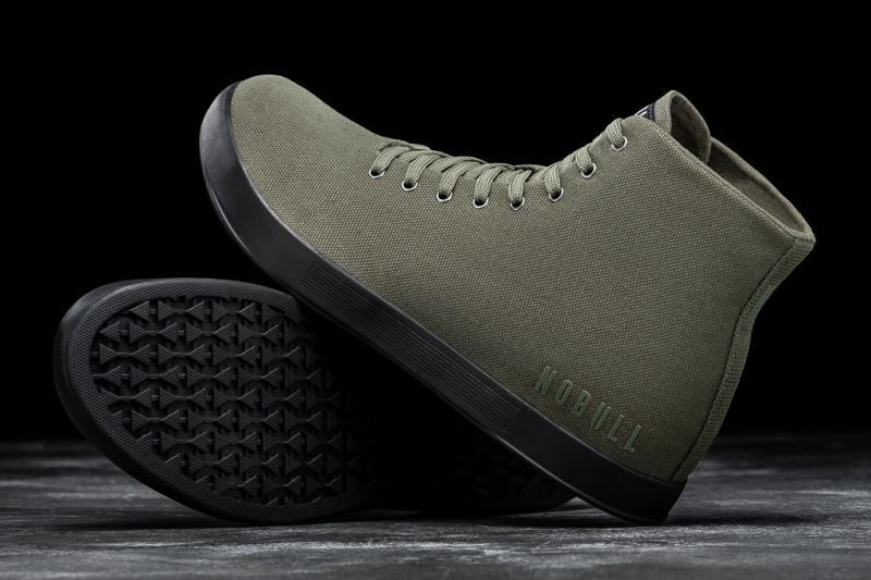 Dark Green Black Nobull High-Top Canvas | 40957-EMHT