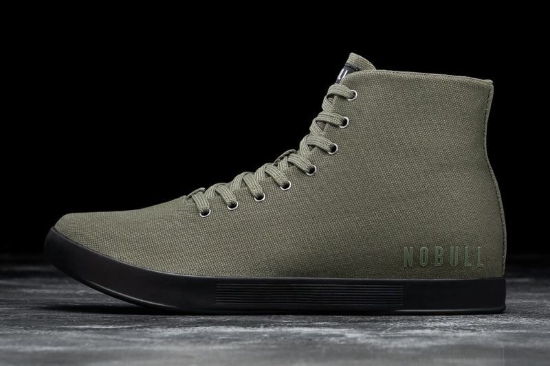 Dark Green Black Nobull High-Top Canvas | 40957-EMHT