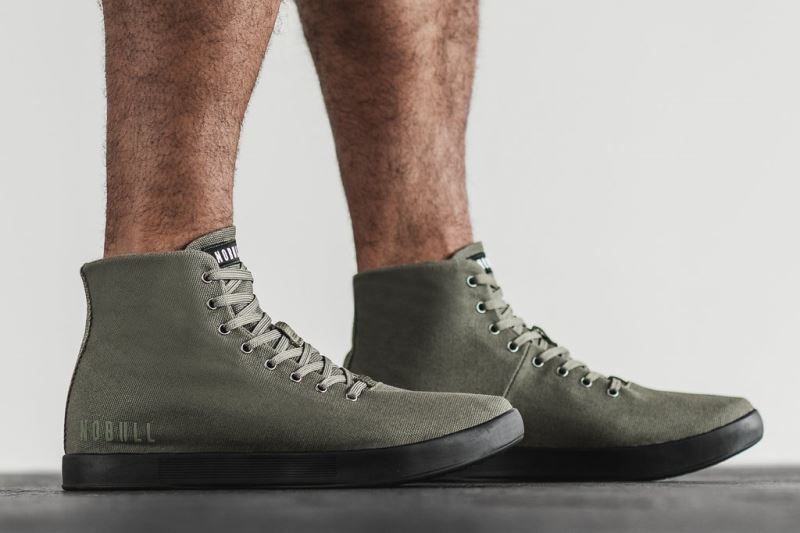 Dark Green Black Nobull High-Top Canvas | 24097-PERX