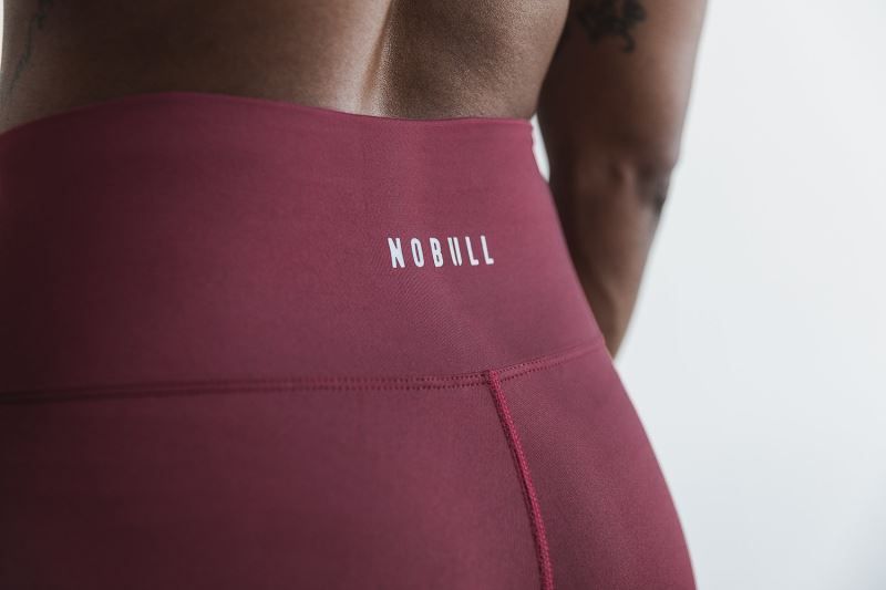 Dark Red Nobull High-Rise Crop | 53986-NRKZ