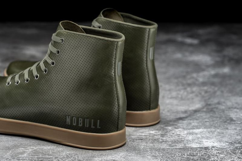 Green Nobull High-Top Leather | 32186-QEHY