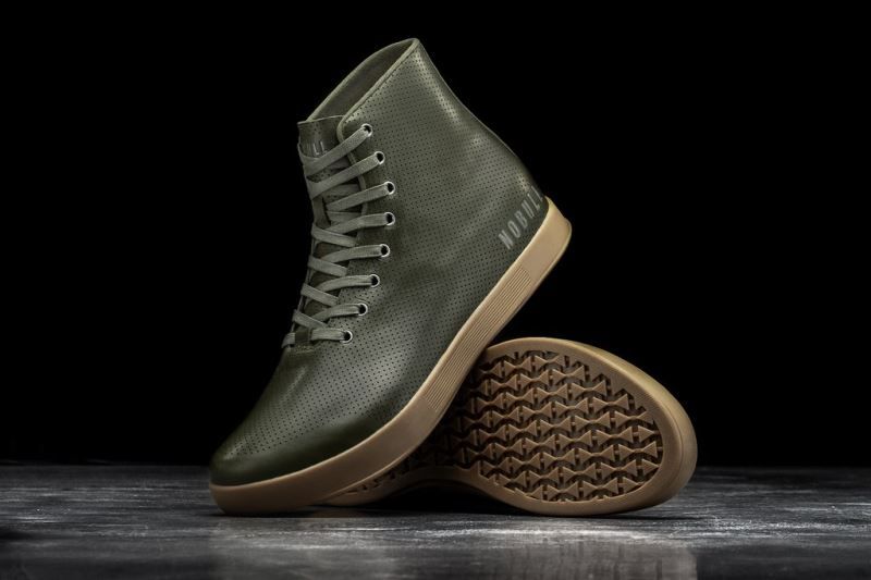 Green Nobull High-Top Leather | 32186-QEHY