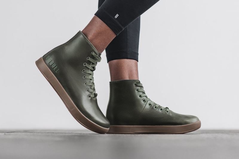 Green Nobull High-Top Leather | 78341-YBKJ