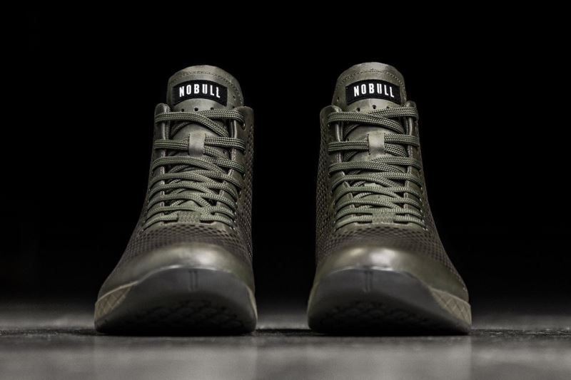 Green Nobull High-Top Moss Leather | 04561-CAKE