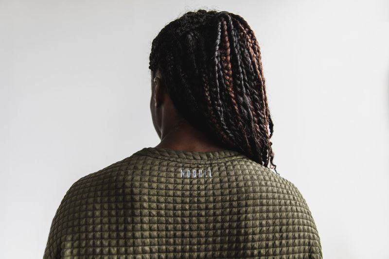 Green Nobull Quilted Crew | 09163-SXJQ