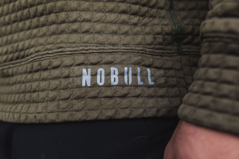 Green Nobull Quilted Crew | 95812-TJLZ