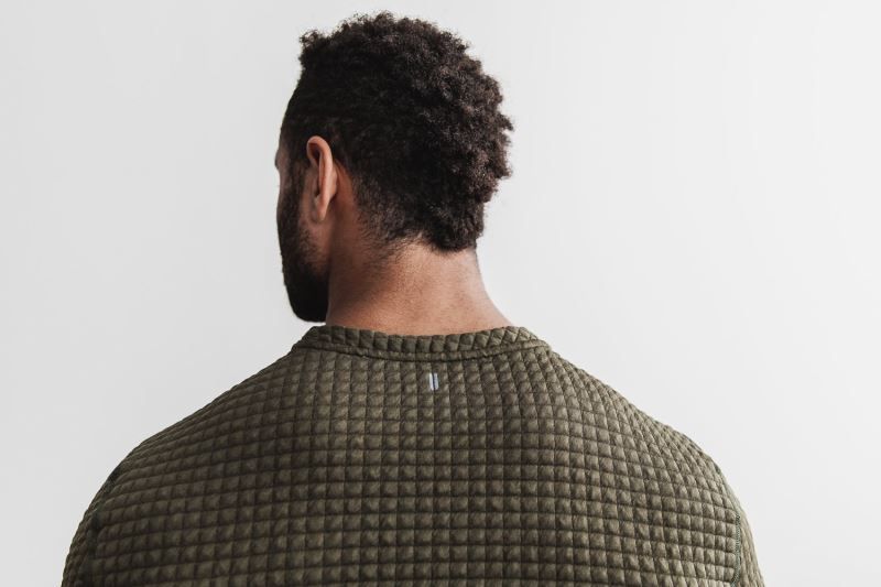 Green Nobull Quilted Crew | 95812-TJLZ