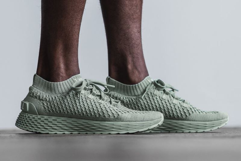 Green Nobull Seafoam Reflective Knit | 94051-PKBV