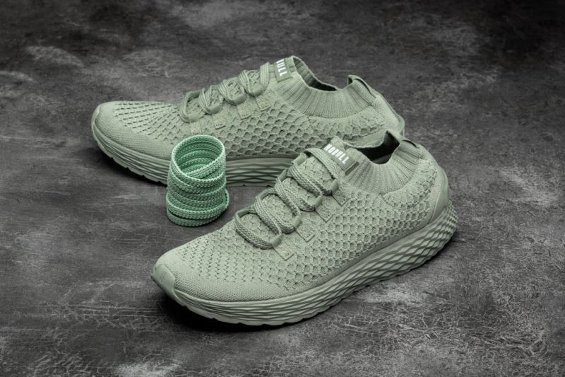 Green Nobull Seafoam Reflective Knit | 94051-PKBV