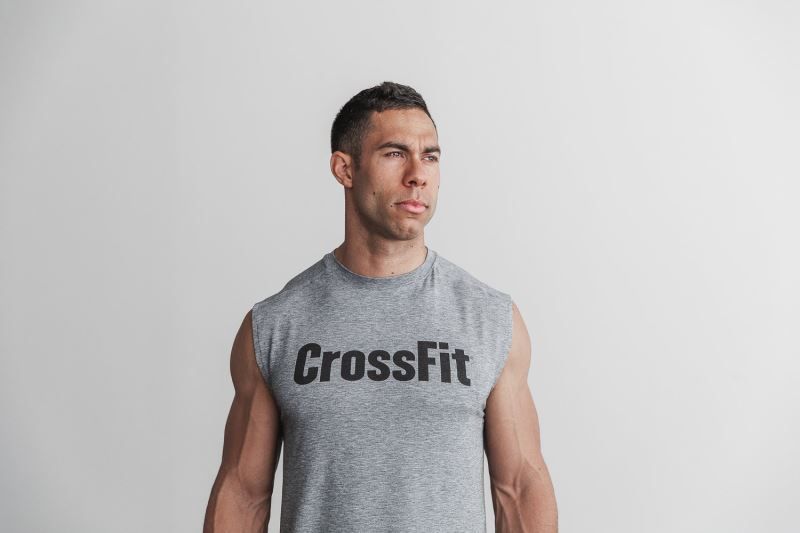 Grey Nobull Crossfit Sleeveless | 02593-JYVB