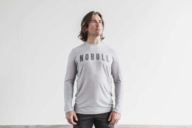 Grey Nobull Long Sleeve | 27843-KXCZ