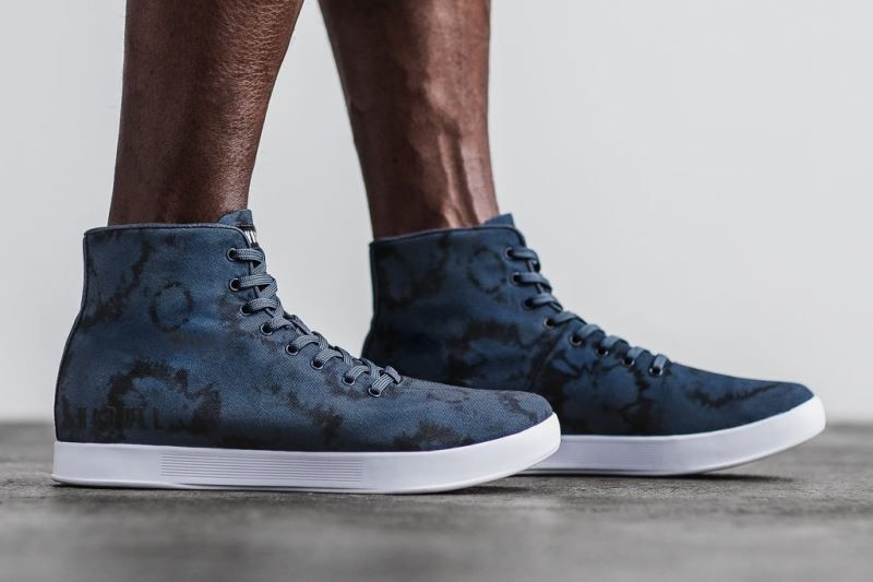 Navy Nobull High-Top Tie-Dye Canvas | 23581-POHC