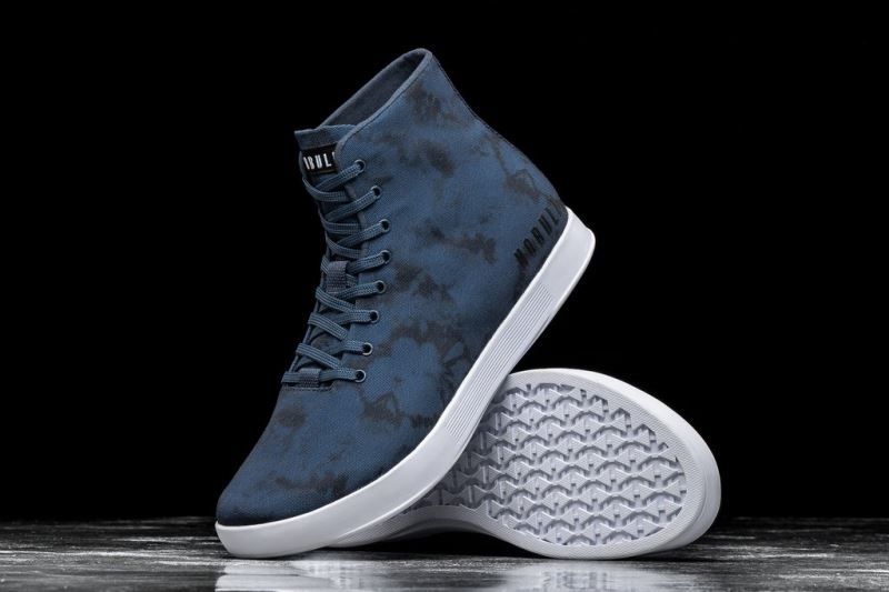 Navy Nobull High-Top Tie-Dye Canvas | 23581-POHC