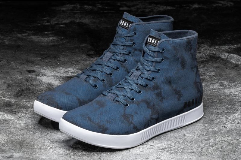 Navy Nobull High-Top Tie-Dye Canvas | 23581-POHC