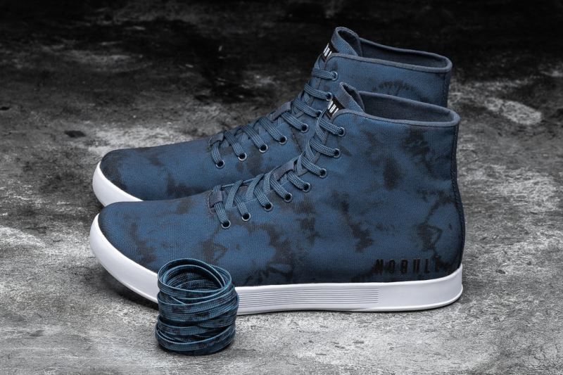 Navy Nobull High-Top Tie-Dye Canvas | 23581-POHC