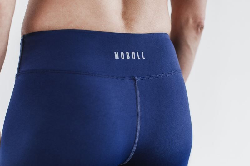 Navy Nobull Pace Crop | 74082-UXDZ