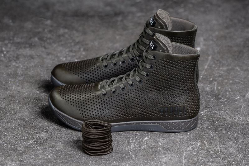 Olive Nobull High-Top Leather | 57092-GOFQ