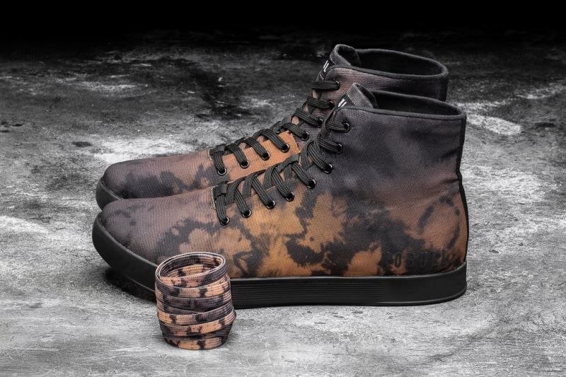 Orange Nobull High-Top Toffee Tie-Dye Canvas | 63587-AUMK